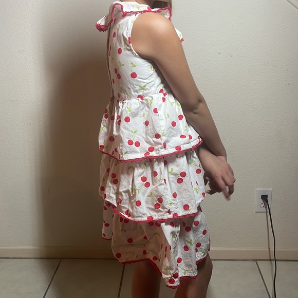 Gymboree red and white tiered cherries dress - Picture 3 of 7